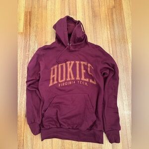 Virginia Tech Hoodie Adult S  Burgundy Hokies Pullover College Football(g)